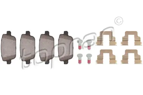 Комплект тормозных колодок, дисковый тормоз TOPRAN 303964