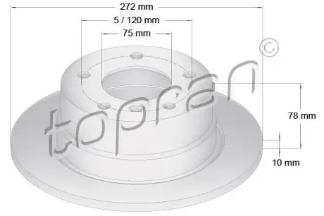 Тормозной диск TOPRAN 500569