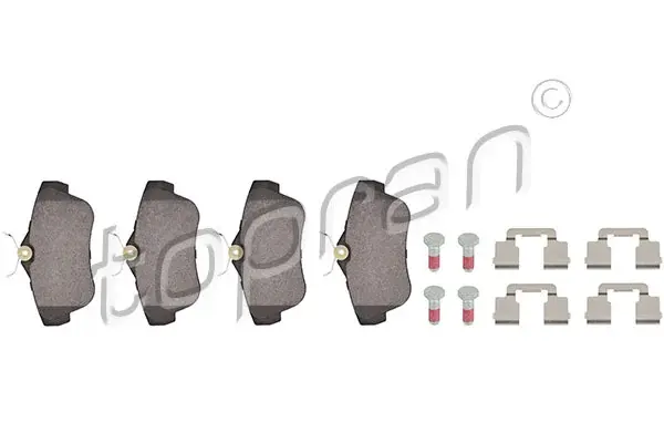 Комплект тормозных колодок, дисковый тормоз TOPRAN 722494 (фото 1)