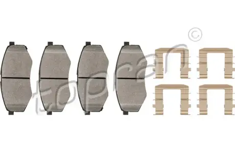 Комплект тормозных колодок, дисковый тормоз TOPRAN 820795