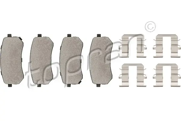Комплект тормозных колодок, дисковый тормоз TOPRAN 820814 (фото 1)