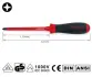 Викрутка хрестова PH2 x 100mm ізольована (1000V) TOPTUL FBEB0210 (фото 4)