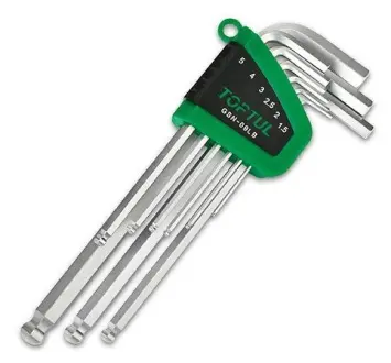 Комплект шестигранних ключів TOPTUL GSN09LB