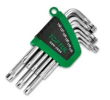 К-кт зіркоподібних ключів TORX TOPTUL GSN09SS