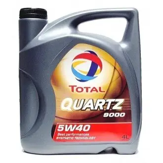 Масло моторное, Quartz 9000 Motor Oil, SAE 5W-40, 4L TOTAL 166475