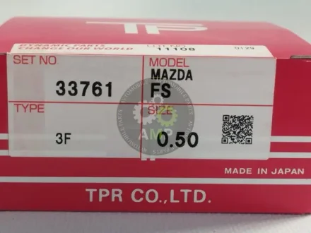 Кільця поршневі +0.50mm (к-кт на мотор) Mazda FS Tp TPR 33761-050