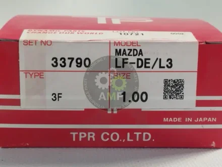 Кільця поршневі +1.00mm (к-кт на мотор) Mazda LF-DE,L3 Tp TPR 33790-100