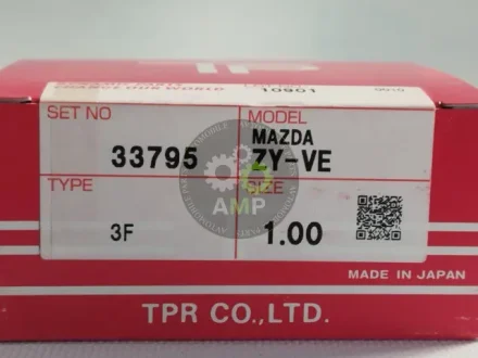 Кільця поршневі +1.00 (к-кт на мотор) MAZDA3 1.6L, 1.5L ZY,ZY-VE Tp TPR 33795-100