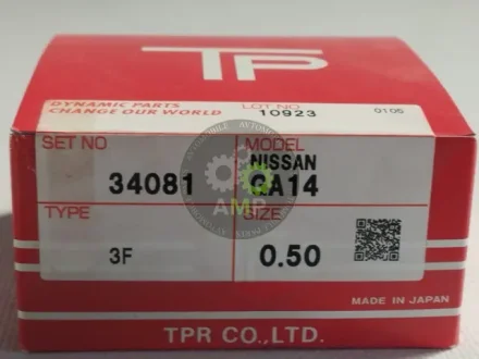 Кільця поршневі +0.50mm (к-кт на мотор) Nissan GA14,GA14S,GA15,GA15S Tp TPR 34081-050