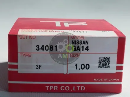 Кільця поршневі +1.00mm (к-кт на мотор) Nissan GA14,GA14S,GA15,GA15S Tp TPR 34081-100