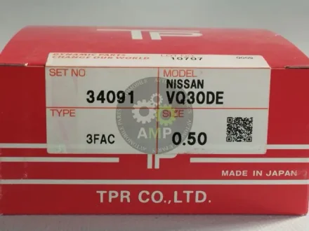Кільця поршневі +0.50mm (к-кт на мотор) Nissan VQ30,VQ30DE Tp TPR 34091-050