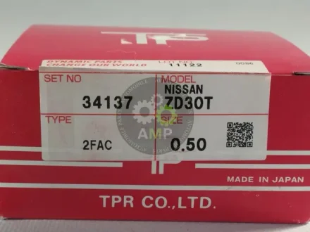 Кільця поршневі +0.50mm (к-кт на мотор) Nissan TD27-3,WX951,ZD30,BD30,ZD30E,ZD30ET,BD30T,ZD30T Tp TPR 34137-050