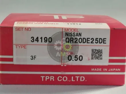 Кільця поршневі +0.50mm (к-кт на мотор) Nissan QR20DE,25DE,K21 Tp TPR 34190-050