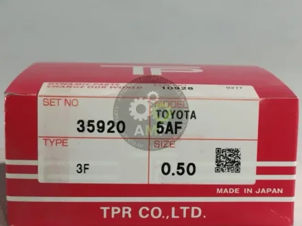 Кільця поршневі +0.50mm (к-кт на мотор) Toyota 5A-F Tp TPR 35920-050