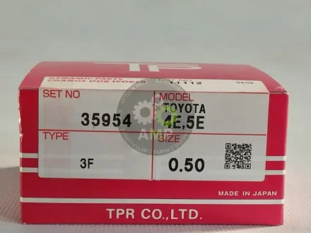 Кільця поршневі +0.50 (к-кт на мотор) Toyota 4E,5E,4EF-E,5EF-E Tp TPR 35954-050