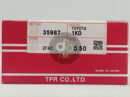 Кільця поршневі +0.50mm (к-кт на мотор) Toyota Fortuner, Hilux, Land Cruiser 1KD Tp TPR 35987-050