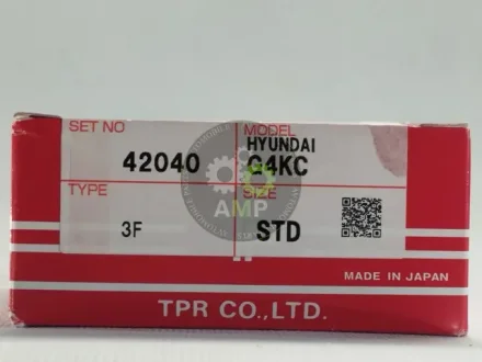 Кільця поршневі STD (к-кт на мотор) Hyundai G4KD THETA 2.0 Tp TPR 42040-STD