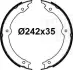 Колодки гальмівні стоянкового гальма Toyota Land Cruiser 200 (07-) 242x35 (GF 4671) Trialli TRIALLI GF4671 (фото 3)