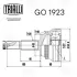 ШРКШ зовнішній Toyota Camry V4 (06-) 3.5i AT/2.4i MT (зовн26/вн27/abs48) (GO 1923) Trialli TRIALLI GO1923 (фото 3)