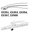 Щітка склоочисника каркасна задня 250мм ExactFit Rear Renault Scenic II, Megane II, Smart Fortwo (B) TRICO EX251 (фото 3)