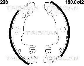 Комплект тормозных колодок TRISCAN 810010228