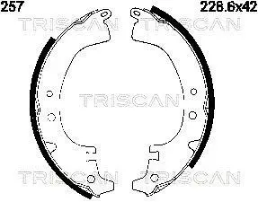 Комплект тормозных колодок TRISCAN 810010257