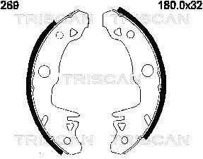 Комплект тормозных колодок TRISCAN 810010269