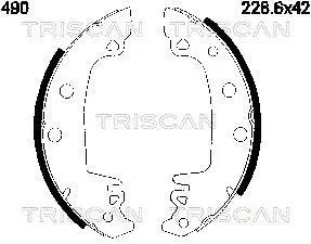 Комплект тормозных колодок TRISCAN 810010490