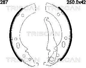 Комплект тормозных колодок TRISCAN 810011287