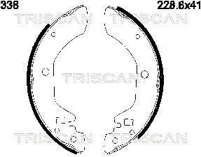 Комплект тормозных колодок TRISCAN 810014338