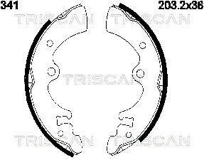 Комплект тормозных колодок TRISCAN 810014341