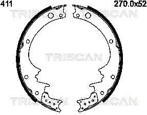 Комплект тормозных колодок TRISCAN 810014411