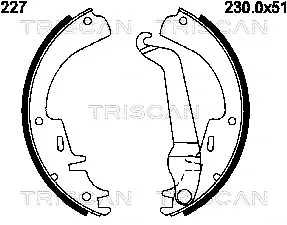 Комплект тормозных колодок TRISCAN 810016517