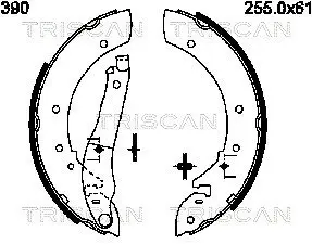 Комплект тормозных колодок TRISCAN 810028390