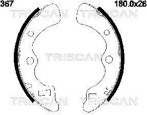 Комплект тормозных колодок TRISCAN 810040367