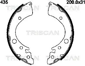 Комплект тормозных колодок TRISCAN 810040435