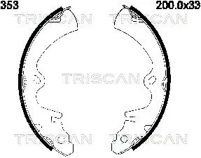 Комплект тормозных колодок TRISCAN 810050353
