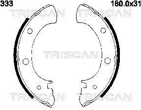 Комплект тормозных колодок TRISCAN 810068333