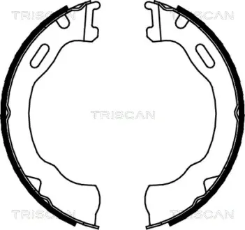 Комплект гальмівних колодок, стоянкове гальмо TRISCAN 810080007