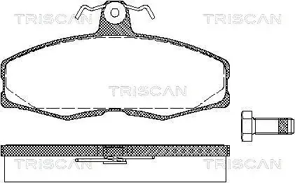 Комплект тормозных колодок, дисковый тормоз TRISCAN 811010232