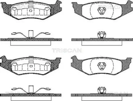 Комплект тормозных колодок, дисковый тормоз TRISCAN 811010519