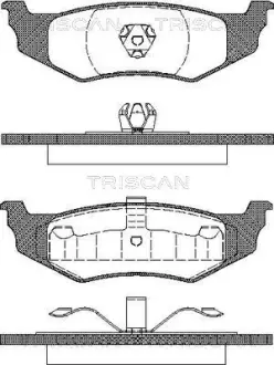 Комплект тормозных колодок, дисковый тормоз TRISCAN 811010521