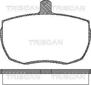 Комплект тормозных колодок, дисковый тормоз TRISCAN 811010815
