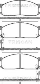 Комплект тормозных колодок, дисковый тормоз TRISCAN 811010873