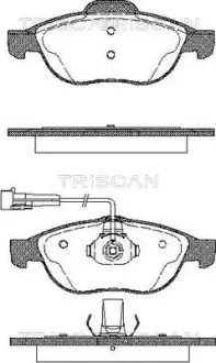 Комплект тормозных колодок, дисковый тормоз TRISCAN 811012002