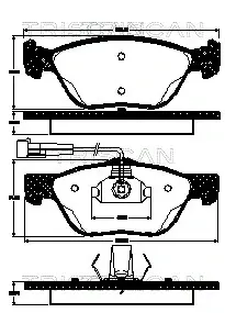 Комплект тормозных колодок, дисковый тормоз TRISCAN 811012007