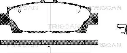 Комплект тормозных колодок, дисковый тормоз TRISCAN 811013035