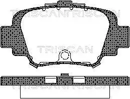Комплект тормозных колодок, дисковый тормоз TRISCAN 811014002