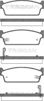 Комплект тормозных колодок, дисковый тормоз TRISCAN 811014033