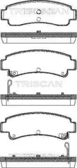 Комплект тормозных колодок, дисковый тормоз TRISCAN 811014167